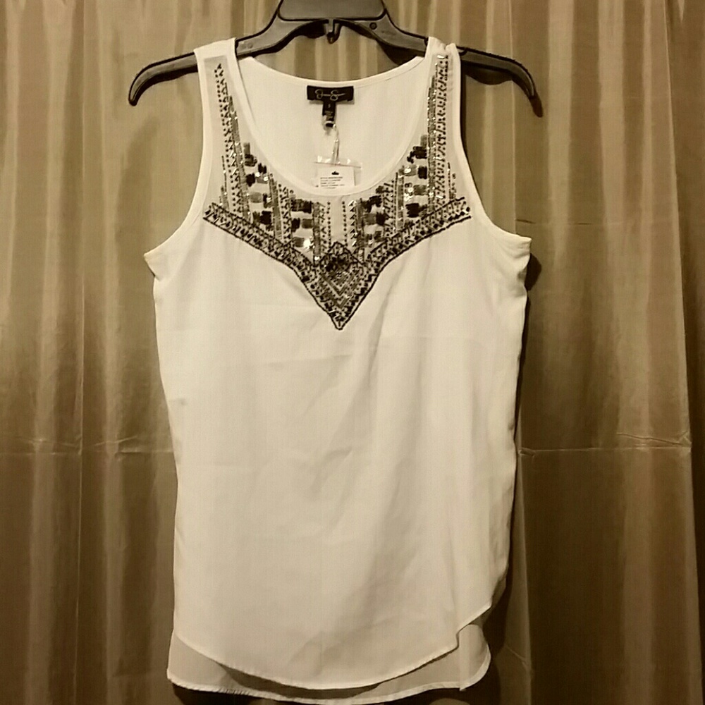 NWT Jessica Simpson Beaded Tank Top.